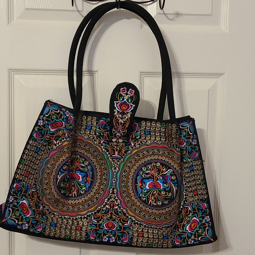 Beautiful embroidered tote